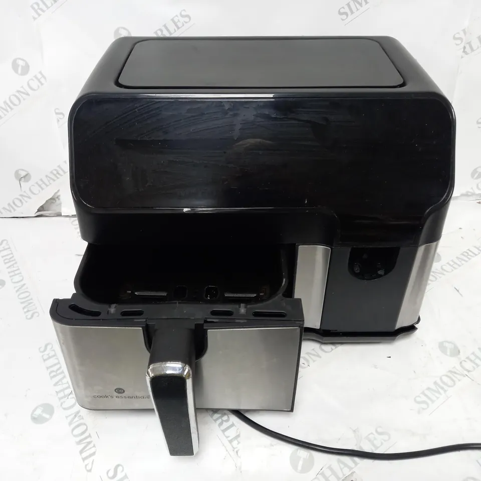 BOXED COOK'S ESSENTIALS 7.7L DUAL AIR FRYER, BLACK