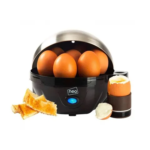 NEO 3 IN 1 EGG BOILER IN BLACK AND SILVER