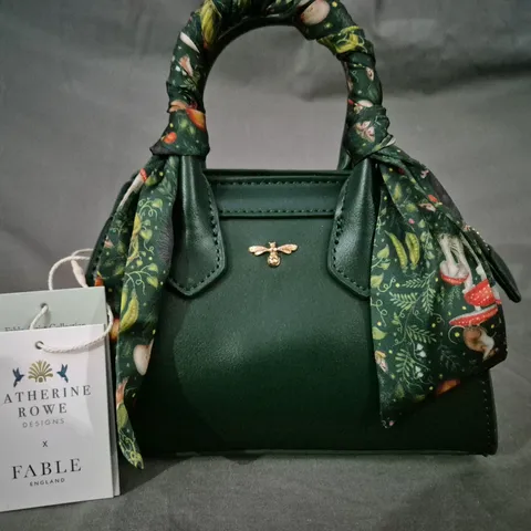 CATHERINE ROWE X FABLE INTO THE WOODS MINI TOTE BAG IN GREEN