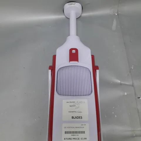 COOKS ESSENTIAL VERTICAL MANDOLIN - WHITE/RED 