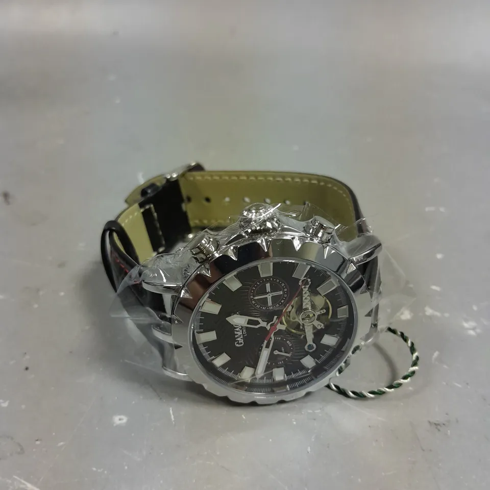 GAMAGES LONDON EXHIBITION RACER STEEL WATCH 