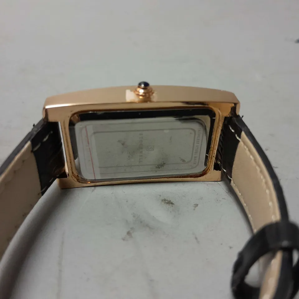 LADIES STOCKWELL WATCH – TEXTURED DIAL WITH SUB DIAL MINUTE HAND – LEATHER STRAP