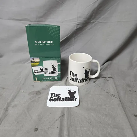 THE GOLFFATHER MUG AND COASTER – BOXED