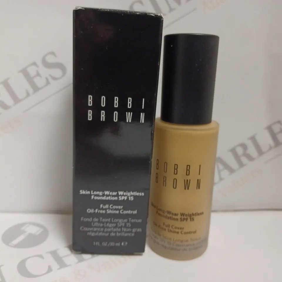 BOXED BOBBI BROWN SKIN LONG WEAR WEIGHTLESS FOUNDATION SPF15 - W-054 NATURAL TAN