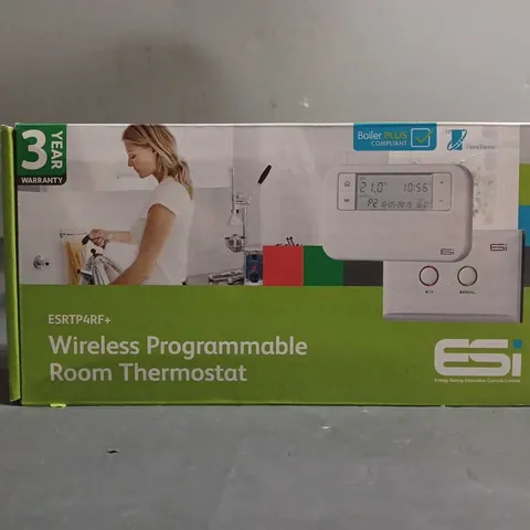 BOXED ESI WIRELESS PROGRAMMABLE ROOM THERMOSTAT WHITE