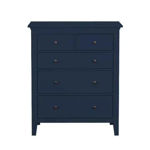 BOXED LYNTON 5 DRAWER CHEST - NAVY (1 BOX)