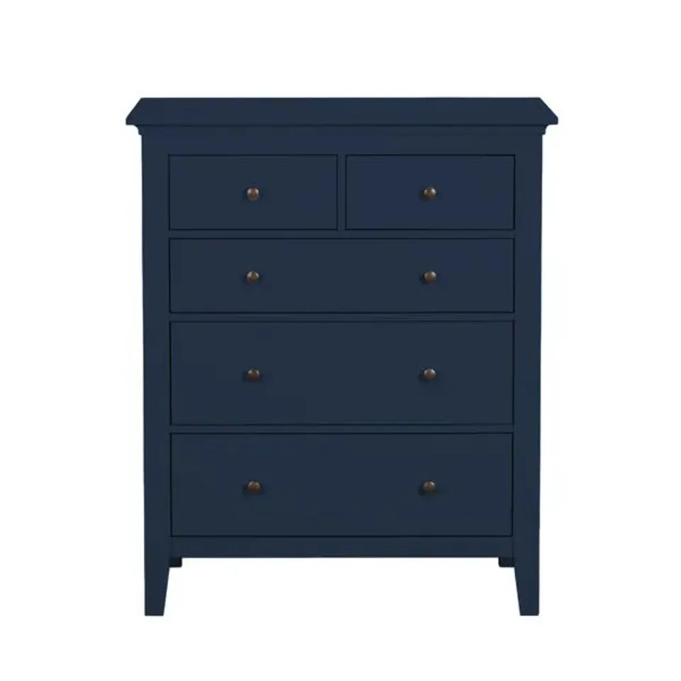 BOXED LYNTON 5 DRAWER CHEST - NAVY (1 BOX)