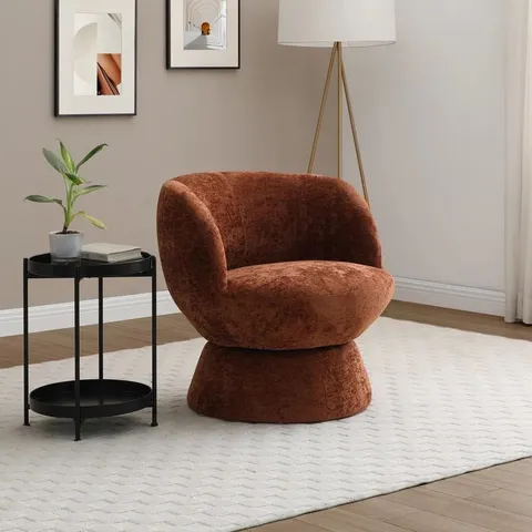 BOXED DANCERS CHENILLE SWIVEL CHAIR