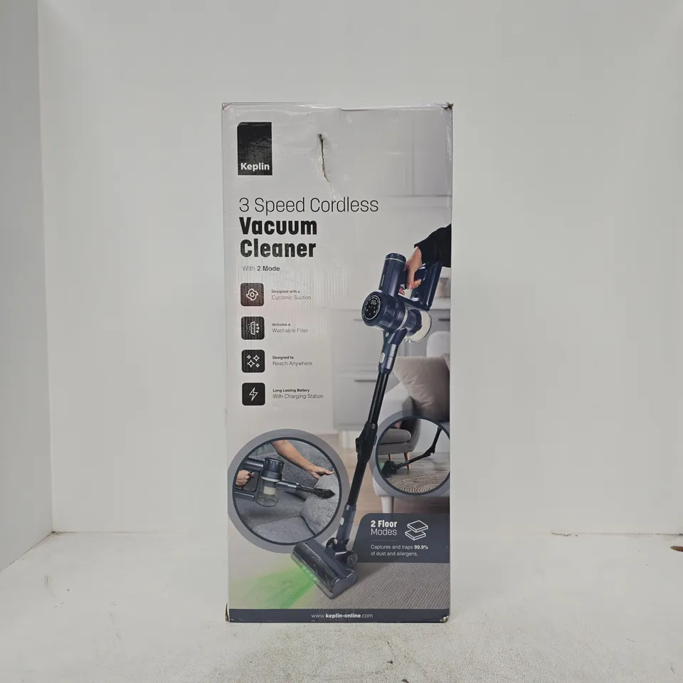 KEPLIN 3 SPEED CORDLESS VACUUM CLEANER – BOXED