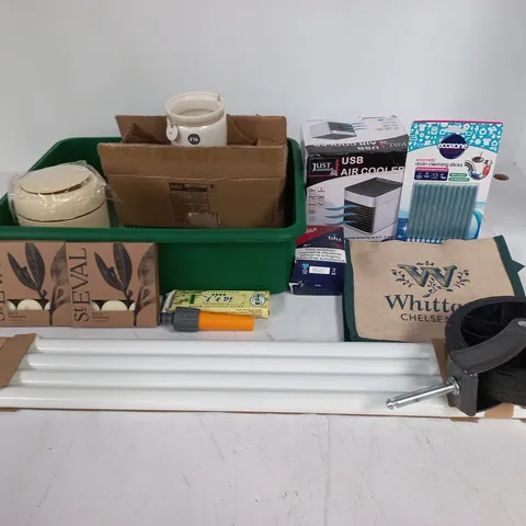 PALLET CONTAINING A LARGE QUANTITY OF ASSORTED HOUSEHOLD ITEMS TO INCLUDE USB AIR COOLER, IKEA ANTILOP X4 AND COFFEE & SUGAR TUB