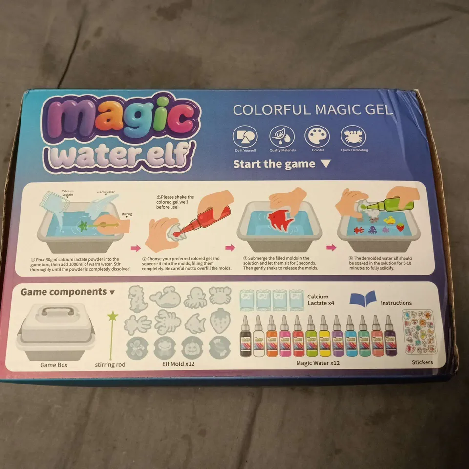 BOXED MAGIC WATER ELF COLOURFUL MAGIC GEL TOY KIT
