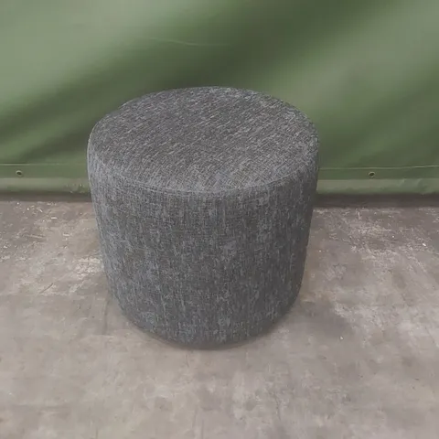 DESIGNER OSLO FABRIC UPHOLSTERED FOOTSTOOL - SLATE