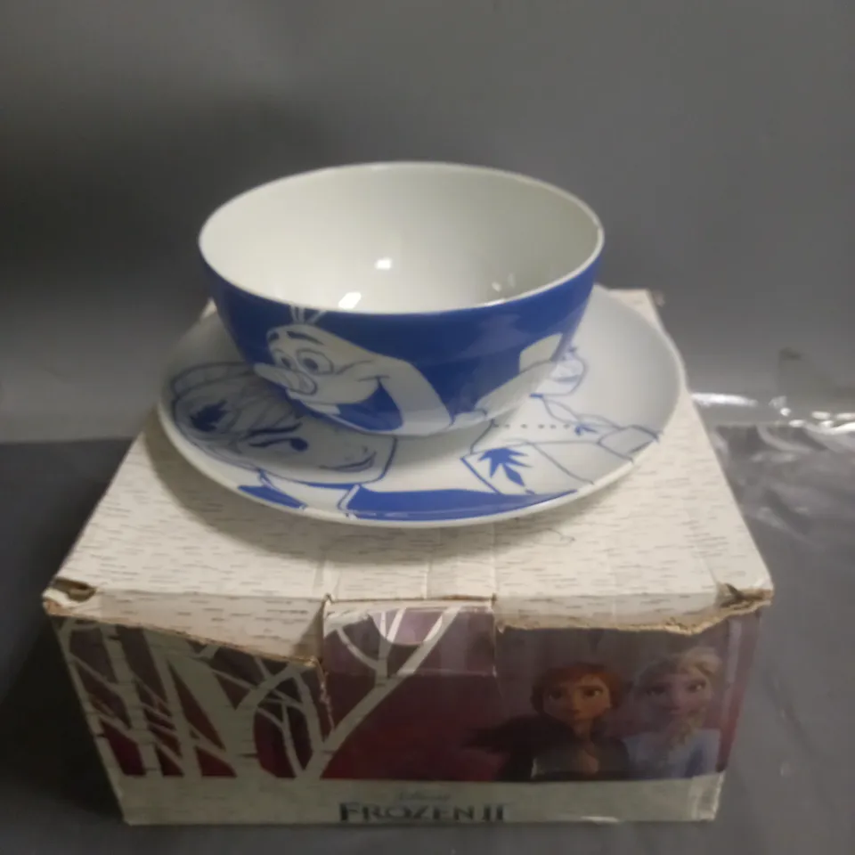 DISNEY FROZEN II BREAKFAST BOWL AND PLATE