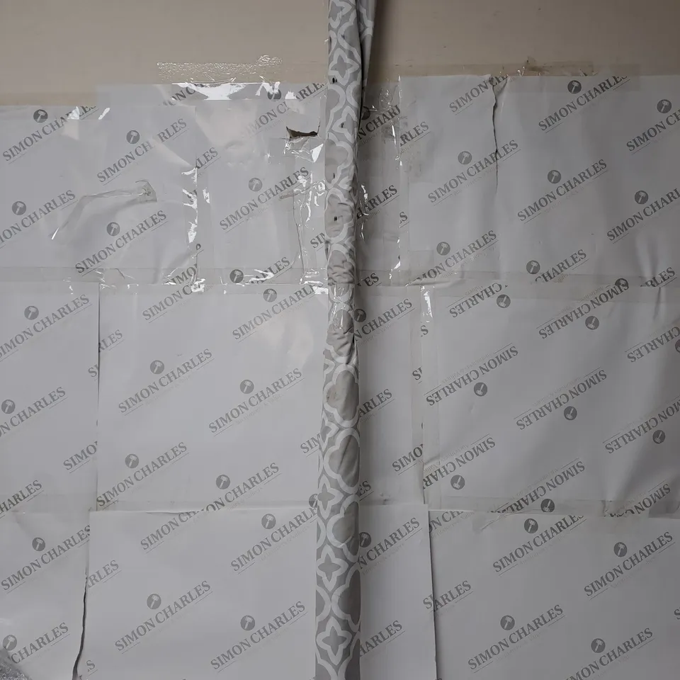 TERLLIS PRINTER BLACKOUT ROLLER BLIND IN GREY WHITE 150CM X 140CM - COLLECTION ONLY RRP £45