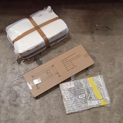 PALLET OF ASSORTED ITEMS INCLUDING - ERGONOMIC PILLOW, BED GUARDRAIL, GRILL GRATES