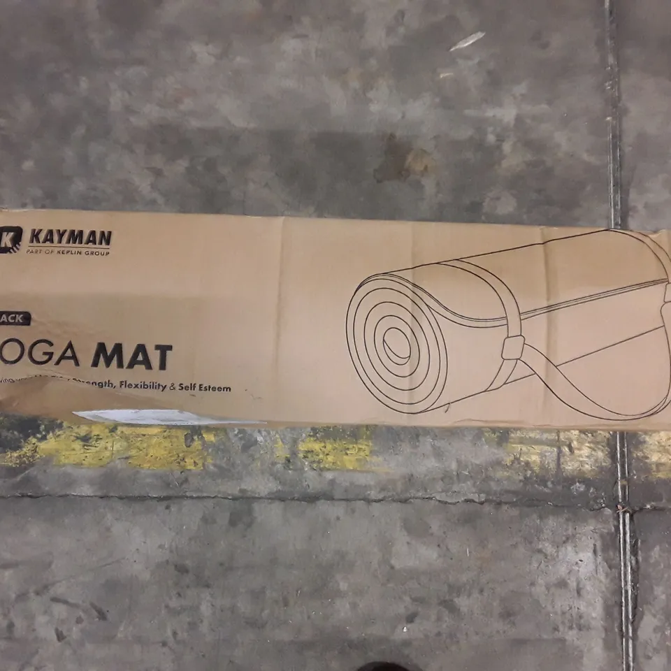 BOXED KAYMAN YOGA MAT - BLACK 