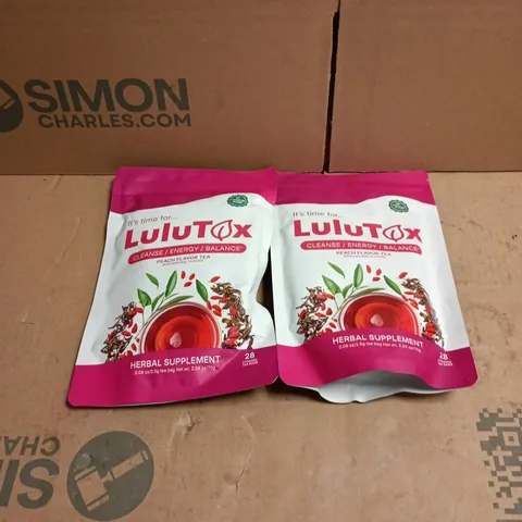 LULUTOX PEACH FLAVOR TEA CLEANSE HERBAL SUPPLEMENT