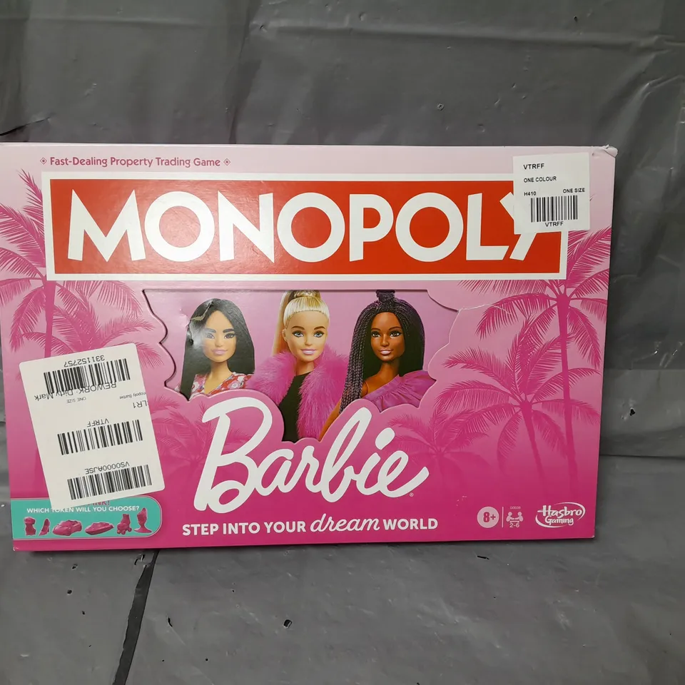 BOXED MONOPOLY BARBIE BOARD GAME  RRP £29.99