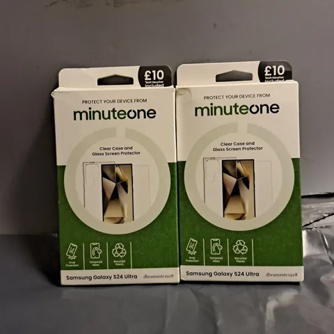 BOX OF APPROXIMATELY 35 MINUTE ONE SAMSUNG GALAXY S24 ULTRA CLEAR CASE & GLASS SCREEN PROTECTOR 