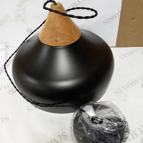 DAR LIGHTING GAUCHO 1 LT PENDANT - BLACK