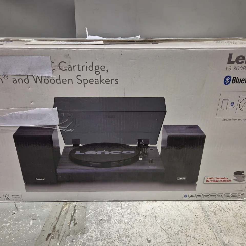 BOXED LENCO LS-300BK V2 TURNTABLE WITH BLUETOOTH 