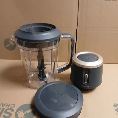 SALTER COLOUR JUG BLENDER WITH GRINDER/CHOPPER ATTACHMENT