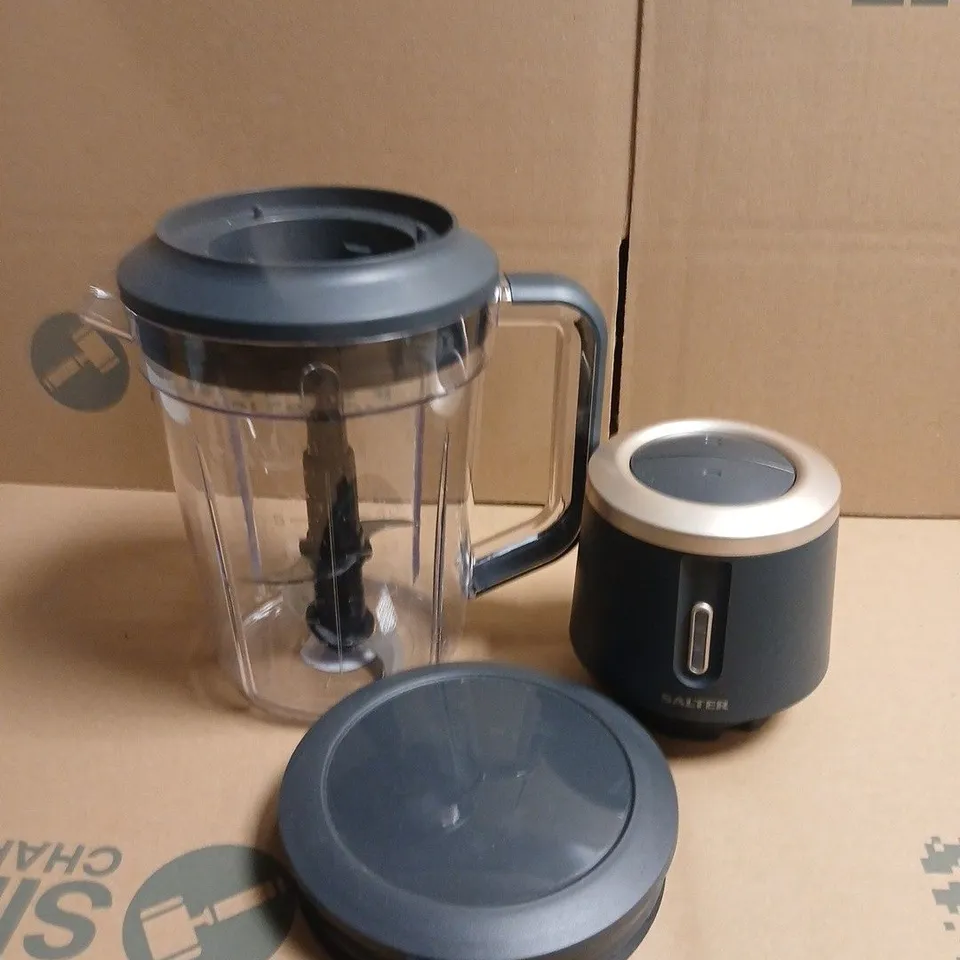 SALTER COLOUR JUG BLENDER WITH GRINDER/CHOPPER ATTACHMENT