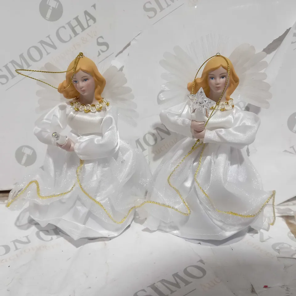 SET OF 2 BATTERY OPERATED LIGHT UP ANGELS