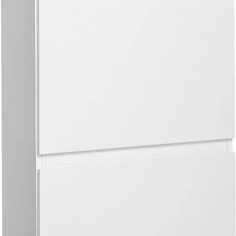 BOXED 2 DRAWER SHOE CABINET - WHITE
