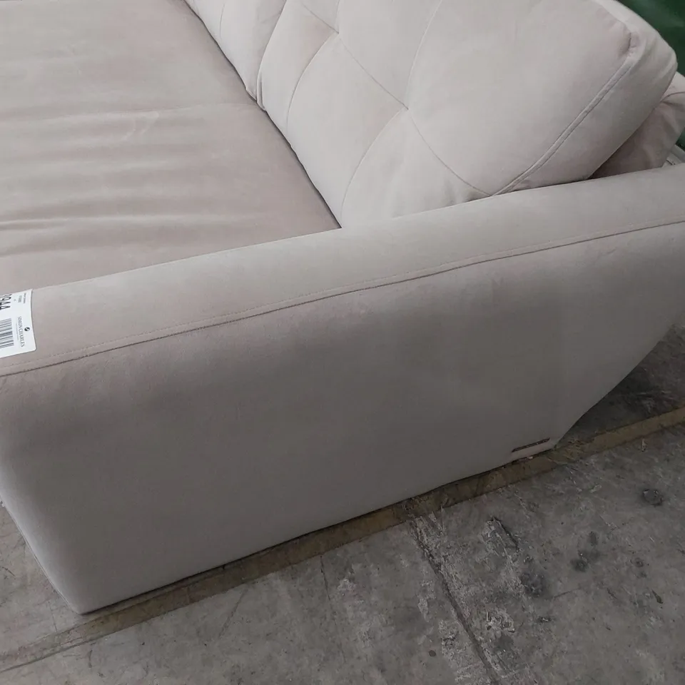 QUALITY BRITISH DESIGNER LOUNGE Co HERMIONE CORNER CHAISE SOFA QUIET FAWN PLUSH FABRIC