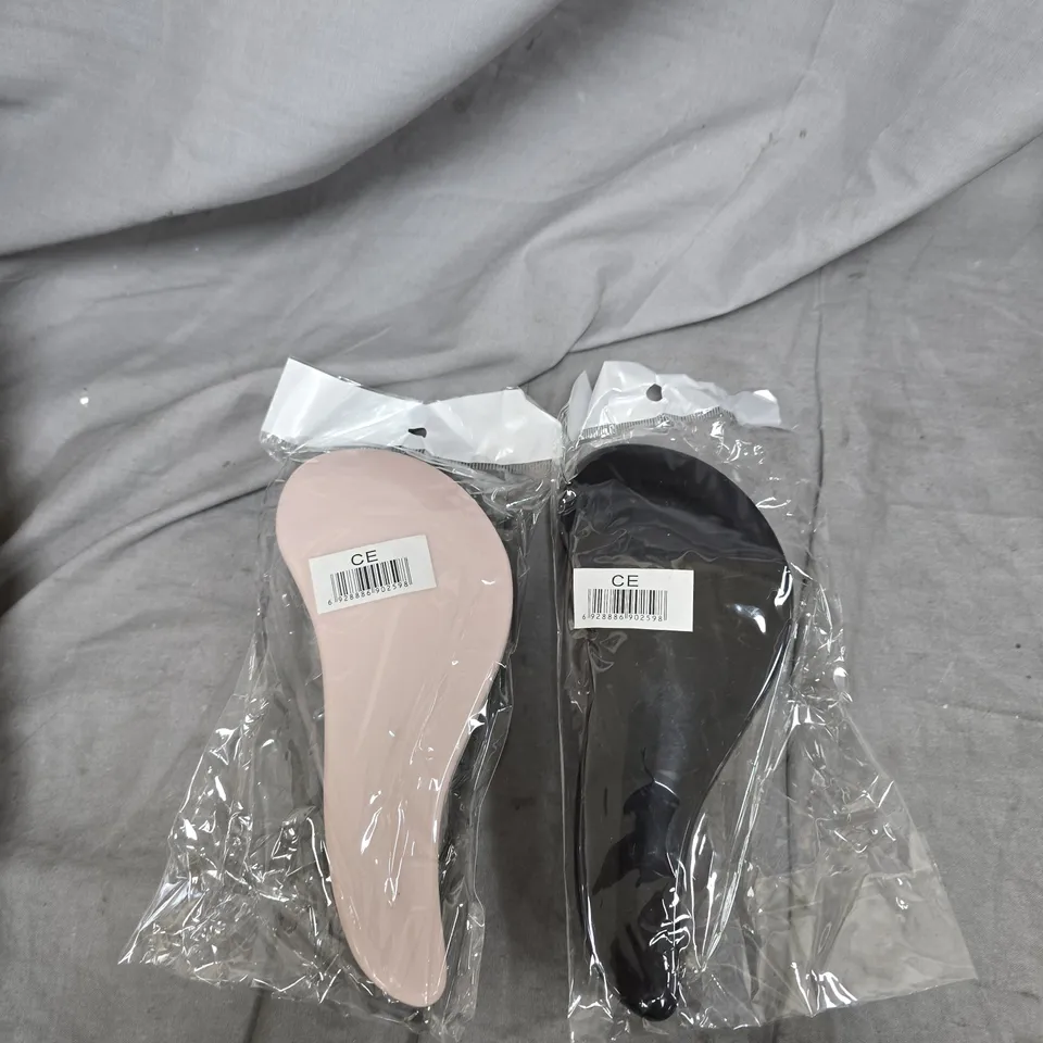 BOX OF APPROXIMATELY 30 HAIRBRUSHES - PINK AND BLACK