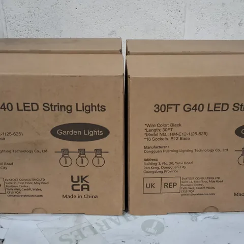 LOT OF 4 30FT G40 LED STRING LIGHTS