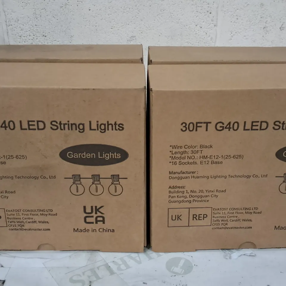 LOT OF 4 30FT G40 LED STRING LIGHTS