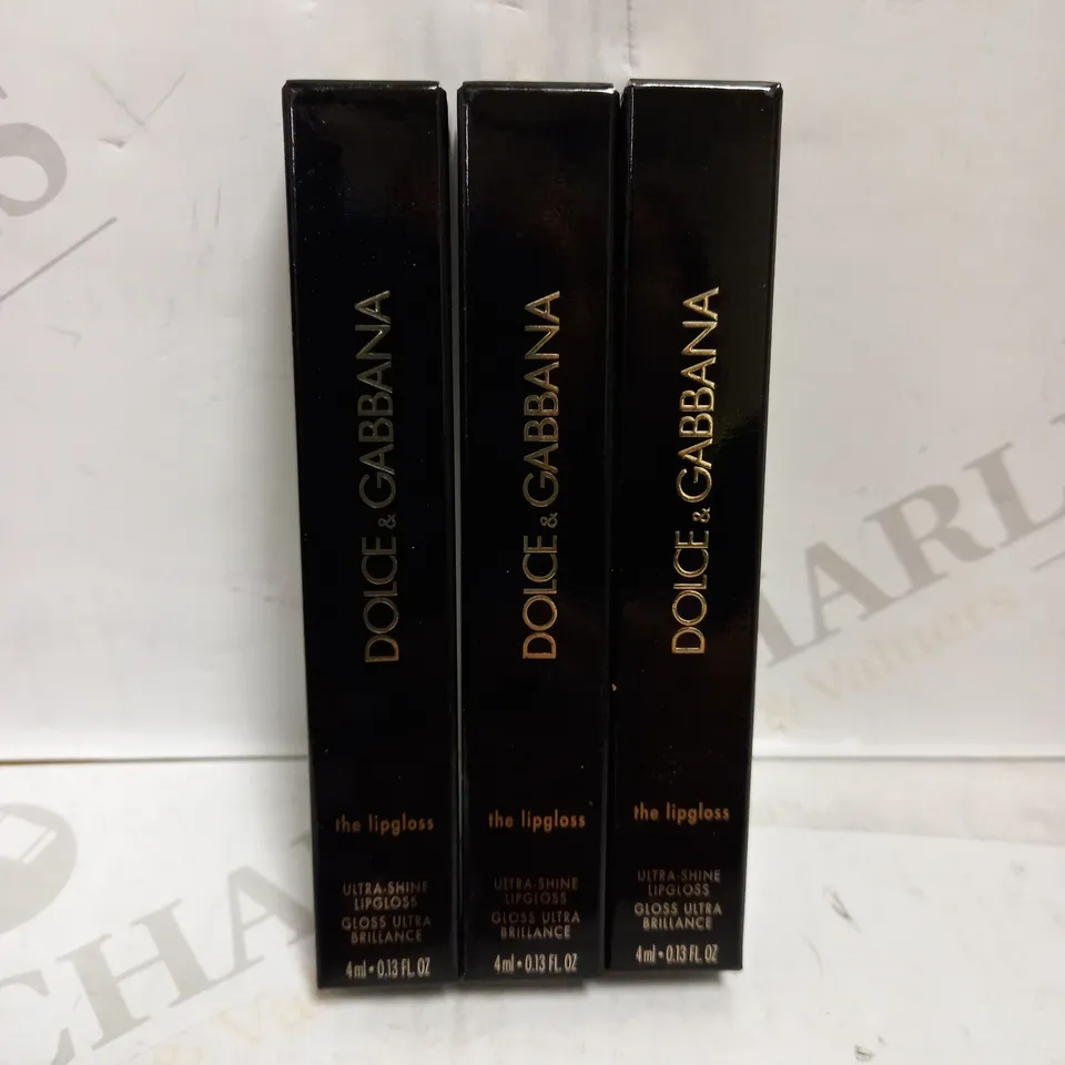 3 X 4ML DOLCE & GABBANA THE LIP GLOSS ULSTRA SHINE LIPGLOSS - PINK DIAMOND 138