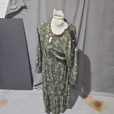 KLASS WOMEN'S GREEN FLORAL DRESS – UK 10