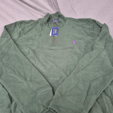 POLO RALPH LAUREN CLASSIC 1/4 ZIP CARDIGAN - SIZE XL