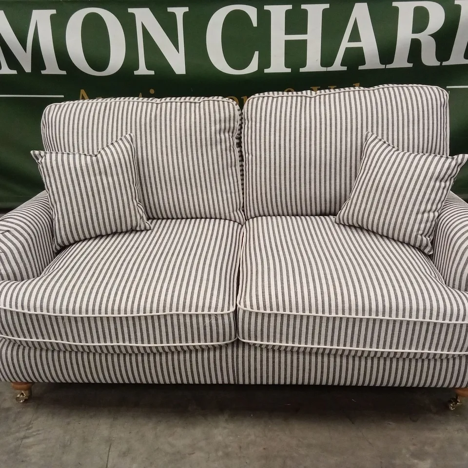 BAY STRIPE 2 SEATER FABRIC SOFA RRP £1099