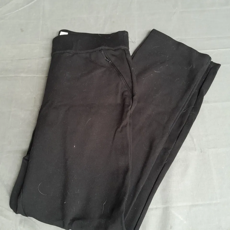 WYNNE COLLECTION PREMIUM PONTE NARROW TROUSERS ZIPPER POCKET- BLACK MEDIUM