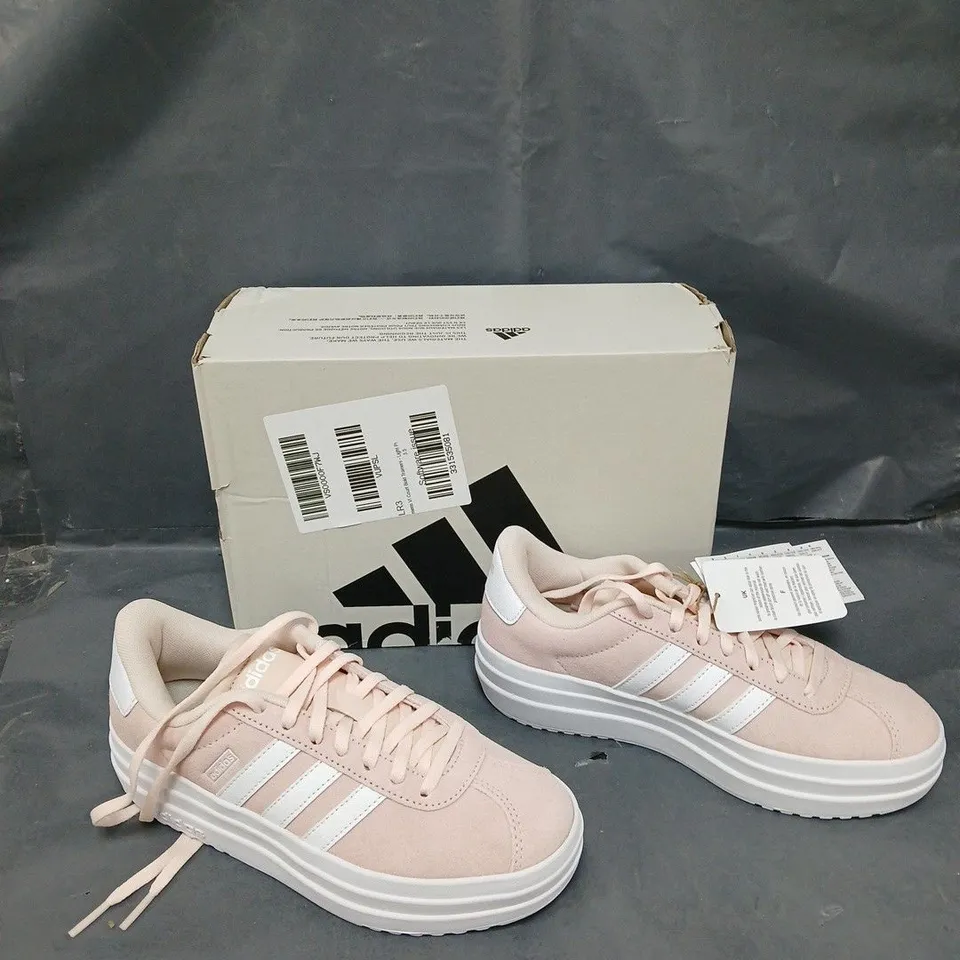 BOXED PAIR OF ADIDAS VL COURT BOLD PINK - UK 3 1.2