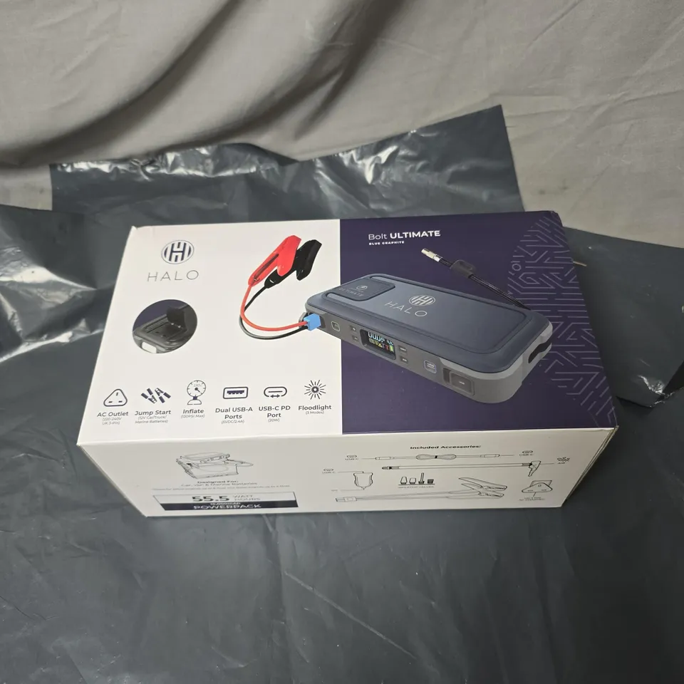 HALO BOLT ULTIMATE POWER BANK WITH JUMP STARTER AIR COMPRESSOR