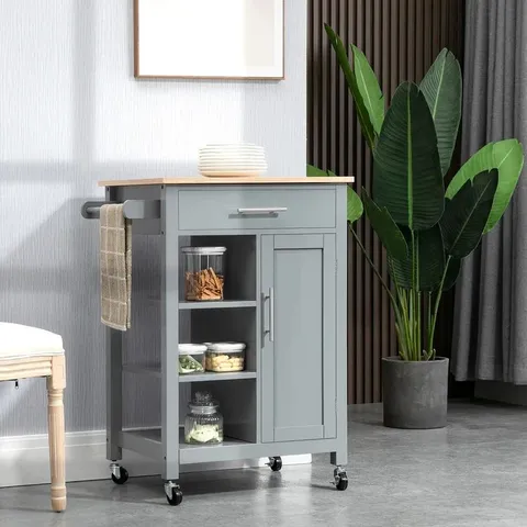 BOXED TOQUERVILLE WOOD KITCHEN ISLAND
