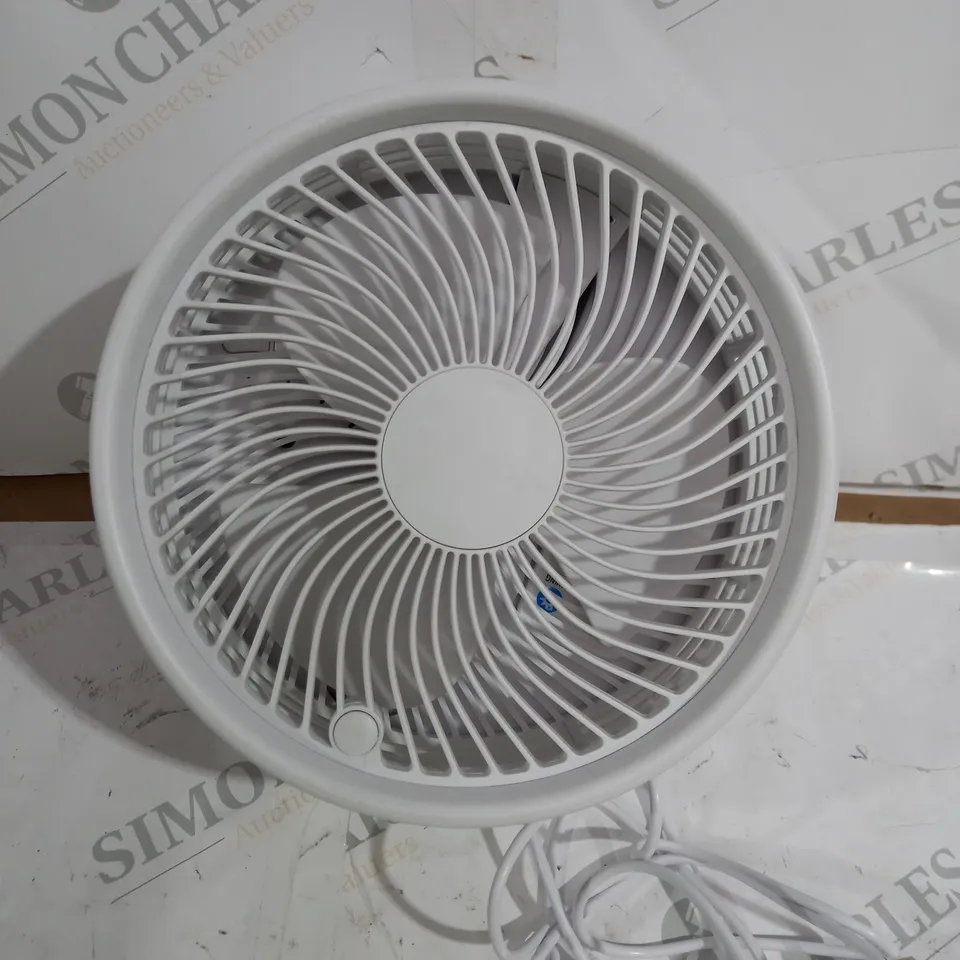 BOXED BELL & HOWELL OSCILLATING FOLDING RECHARGEABLE FAN, WHITE