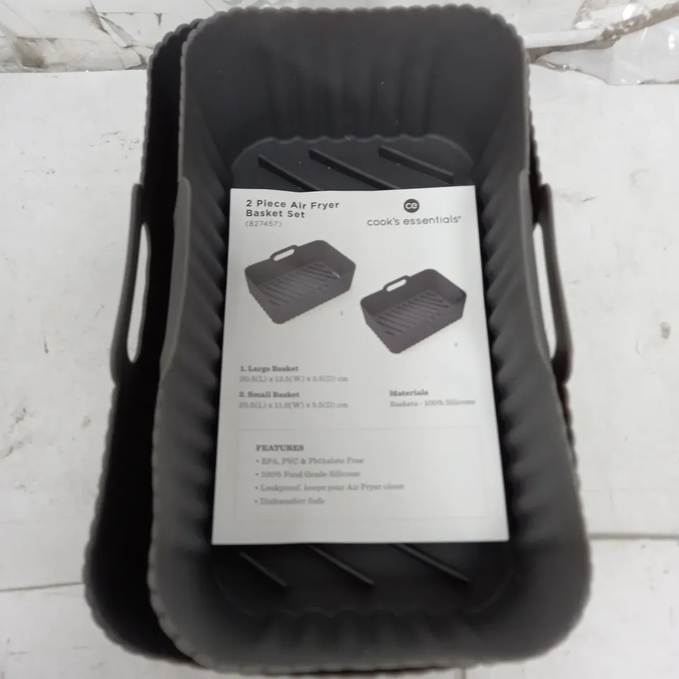 COOK'S ESSENTIALS DUAL AIR FRYER BASKET SET