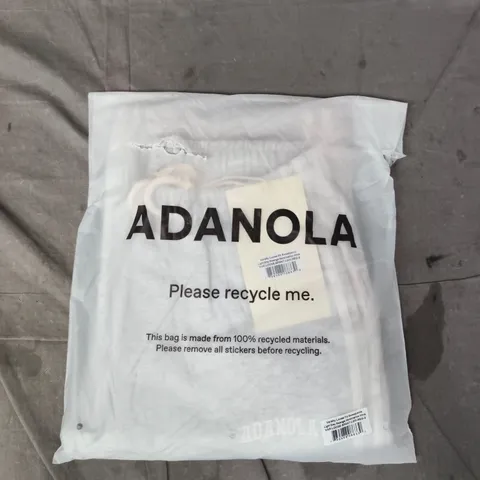 BAGGED ADANOLA VARSITY LOOSE FIT SWEATPANTS IN LIGHT GREY