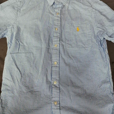 POLO RALPH LAUREN CUSTOM FIT STRIPED SHIRT IN BLUE
