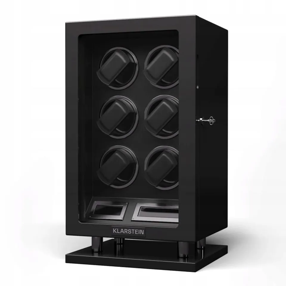 BOXED KLARSTEIN WATCH WINDER 6 WATCH BOX DISPLAY CASE