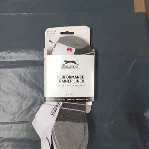 Slazenger Performance Trainer Liner Socks – UK 7-11 (3 Pairs)
