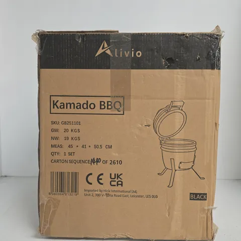 LIVIO KAMADO BBQ – BOXED OUTDOOR GRILL