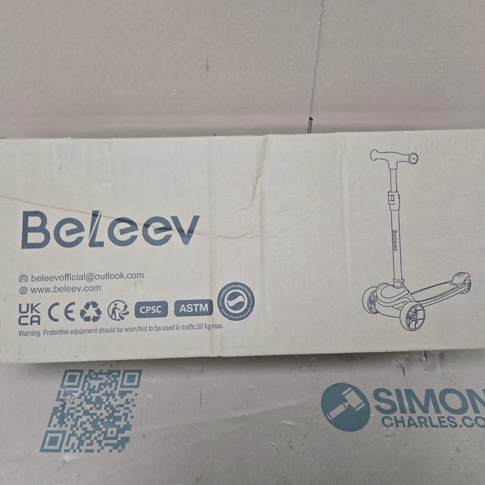 BELEEV CHILDS SCOOTER AGE 3+