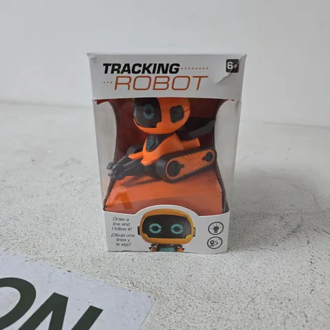 TRACKING ROBOT TOY – ORANGE TRACKED ROBOT, BOXED
